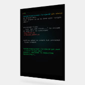 Git Push Force Main - Ontwikkelaarsterminal Acryl Bord (Hoek)