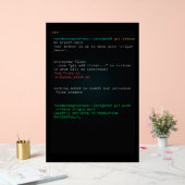 Git Push Force Main - Ontwikkelaarsterminal Acryl Bord (Huwelijk)