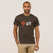 Git T-Shirt (bruin) (Voorkant volledig)