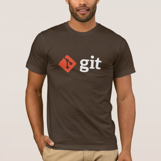Git T-Shirt (bruin) (Voorkant)