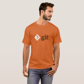 Git T-Shirt (Oranje) (Voorkant volledig)
