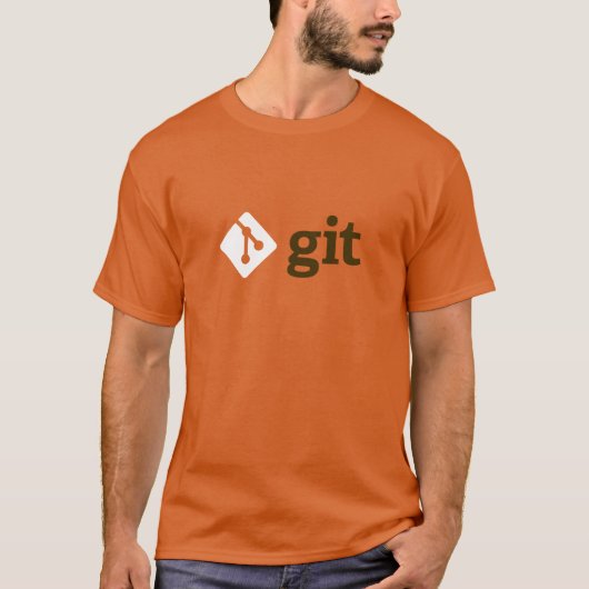 Git T-Shirt (Oranje) (Voorkant)