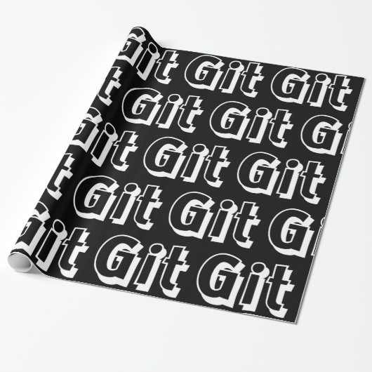 Git Wrapping Paper Cadeaupapier (Uitgerold)