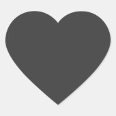Git Zwart Hart Sticker (Voorkant)