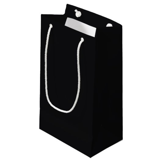 Git zwarte effen kleur klein cadeauzakje (Voorkant Gekanteld)