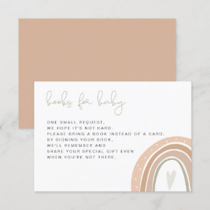 GITA Bohemain Pastel Rainbow Books for Baby Invita Kaart