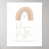 GITA Bohemain Pastel Rainbow Diaper Raffle Poster (Voorkant)