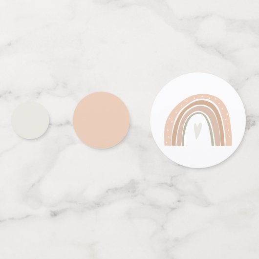 GITA Bohemian Pastel Rainbow Birthday Party Confetti (Achterkanten)