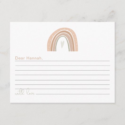 GITA Boho Pastel Regelboog 1e verjaardag Capsule Informatiekaartje (Voorkant)