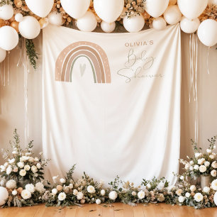 GITA Pastel Boho Rainbow Baby shower Wandkleed
