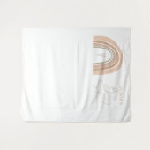 GITA Pastel Boho Rainbow Baby shower Wandkleed (Voorkant (horizontaal))