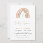 GITA Pastel Rainbow Baby shower Uitnodiging (Voorkant)