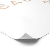 GITA Pastel Rainbow Baby shower Welkomstteken Poster (Hoek)