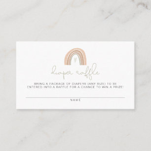 GITA Pastel Rainbow Diaper Raffle Card Plaatskaartje