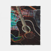 Gitaar 1 fbcnm fleece deken (Voorkant)