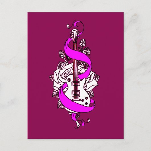 gitaar 2 briefkaart (Voorkant)