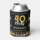 Gitaar 40e Verjaardagsfeestje Rock and Roll Blikjeskoeler (Blikje Voorkant)