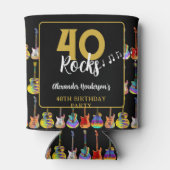 Gitaar 40e Verjaardagsfeestje Rock and Roll Blikjeskoeler (Achterkant)