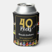 Gitaar 40e Verjaardagsfeestje Rock and Roll Blikjeskoeler (Blikje Achterkant)