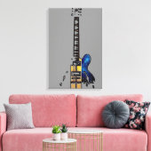 Gitaar 4 16x24 (40x60cm) waccna canvas afdruk (Insitu (Woonkamer))