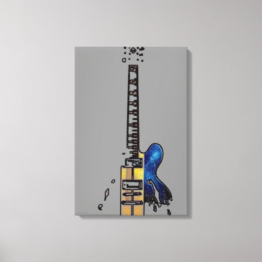 Gitaar 4 16x24 (40x60cm) waccna canvas afdruk (Voorkant)