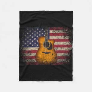 Gitaar 4 juli-cadeau Amerikaanse vlag VS - Landeli Fleece Deken