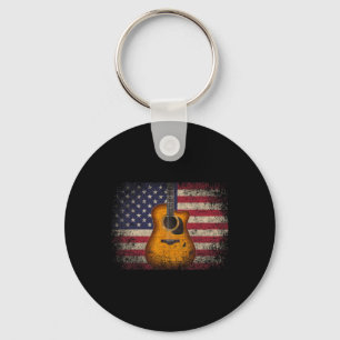 Gitaar 4 juli cadeau Amerikaanse vlag VS - Landeli Sleutelhanger