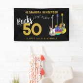 Gitaar 50 Rocks 50ste verjaardag Spandoek (Insitu)