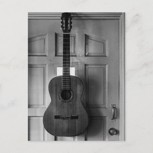 gitaar aan de deur briefkaart (Voorkant)