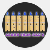 Gitaar ABC's Sticker (Voorkant)
