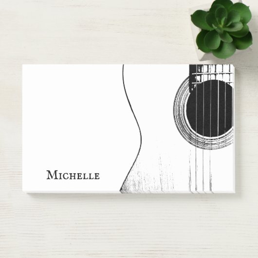 Gitaar Abstract Zwart Wit Post-it® Notes (Kantoor)