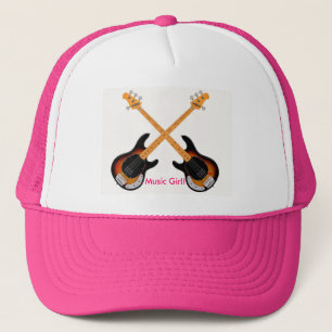 Gitaar afbeelding voor Girl's Trucker Hat Pet