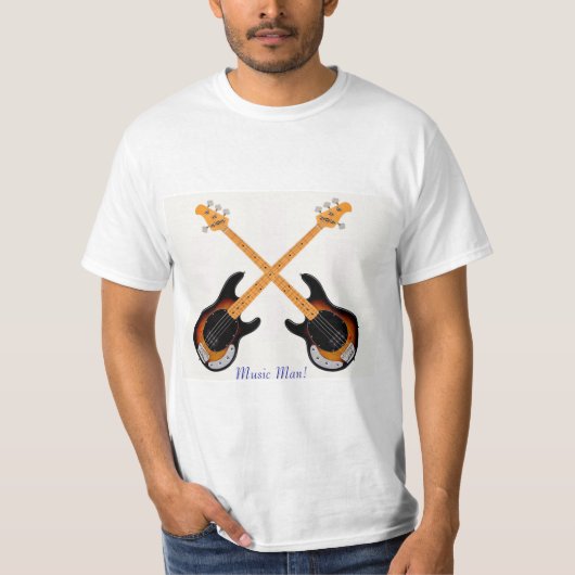 Gitaar afbeelding voor heren T-shirt (Voorkant)