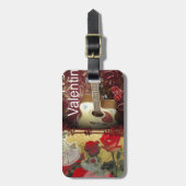  gitaar: African Brown Beauty Valentijnsdag Bagagelabel (Voorkant verticaal)