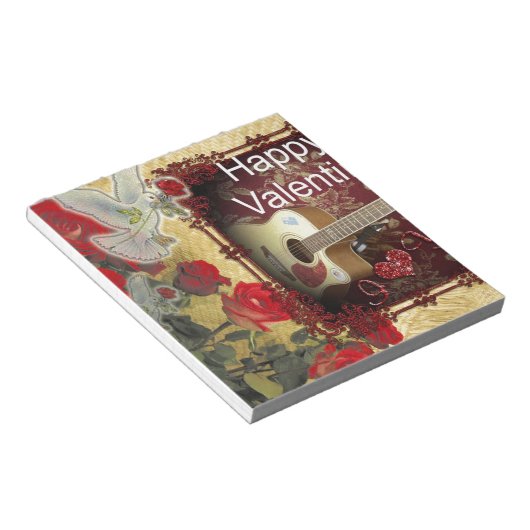  gitaar: African Brown Beauty Valentijnsdag Notitieblok (Schuin)