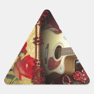 gitaar: African Brown Beauty Valentijnsdag Sticker