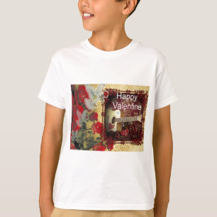  gitaar: African Brown Beauty Valentijnsdag T-shirt
