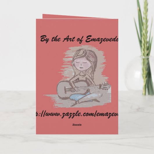 gitaar afspelen kaart (Achterkant)