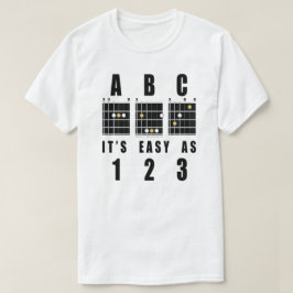 Gitaar akkoorden ABC Het is gemakkelijk als 123 T-shirt