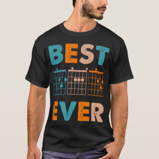 Gitaar Akkoordspeler Docent Beste Papa Ooit Muziek T-shirt