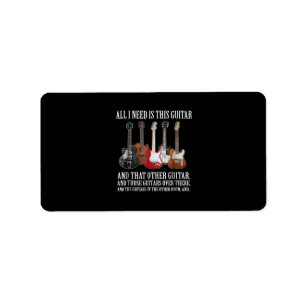 gitaar   Alles wat ik nodig heb is deze gitaar elk Etiket