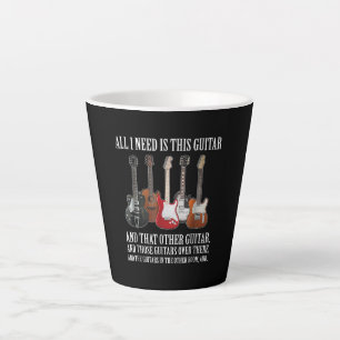 gitaar Alles wat ik nodig heb is deze gitaar elk Latte Mok
