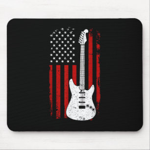 Gitaar Amerikaanse Amerikaanse vlag muziekspeler E Muismat