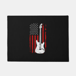 Gitaar Amerikaanse VS Vlag Muziekspeler Elektrisch Deurmat