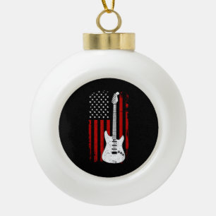 Gitaar Amerikaanse VS Vlag Muziekspeler Elektrisch Keramische Bal Ornament