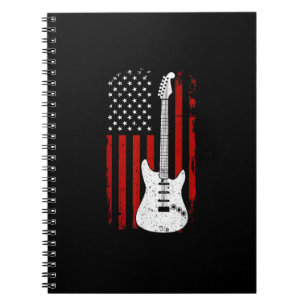 Gitaar Amerikaanse VS Vlag Muziekspeler Elektrisch Notitieboek