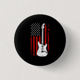 Gitaar Amerikaanse VS Vlag Muziekspeler Elektrisch Ronde Button 3,2 Cm
