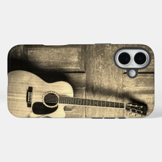 Gitaar Apple Phone Case (Achterkant (horizontaal))