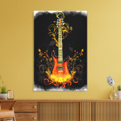 Gitaar Art 1A gewikkeld canvas Afdruk (Insitu (Woonkamer))