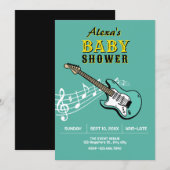 Gitaar baby shower kaart (Voorkant / Achterkant)
